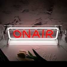 Red ON AIR Neon Sign USB LED Light for Desk Decor Wall Art