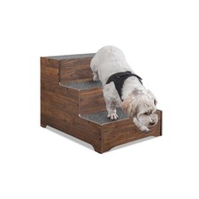 Extra Wide Wooden Dog Stairs and Pet Steps for High Beds or Sofas