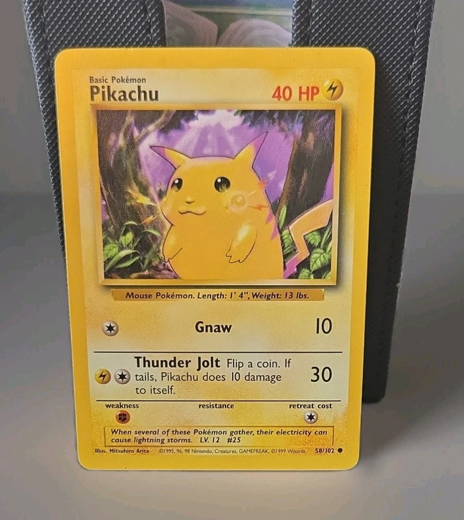 pokemon base set common card 58102 pikachu Premium Modern Graded Pokémon Cards and Golden Ticket – MysteryPokeSlabs main image 0
