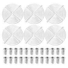 6 Pcs 170mm Fan Finger Grill Metal Ventilation Grill Cover with Screws, Silver