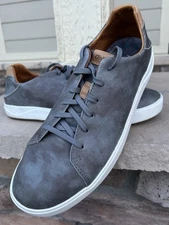 New! $140 Men's OLUKAI  Lae'ahi li 'ili Gray Marbled LEATHER Casual Shoe sz 12