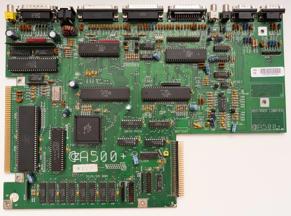 COMMODORE AMIGA 500 PLUS MOTHERBOARD Final Rev.8A 2MB-SuperAGNUS A500+ NO-LEAK!