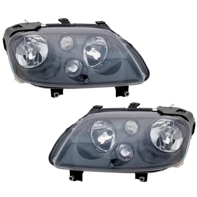 TYC Kit fari per Vw Caddy Touran -2008 nero alogeno motore H7 LWR