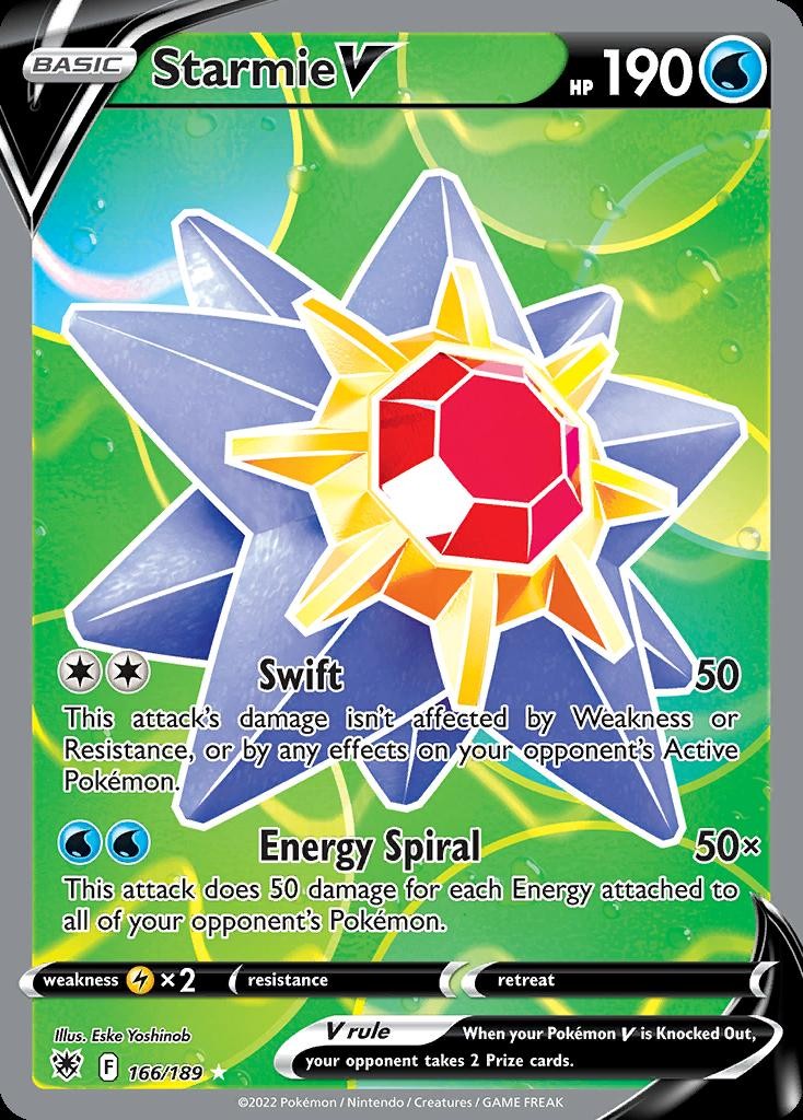 Pokemon Starmie V (166/266) Astral Radiance LP HOLO