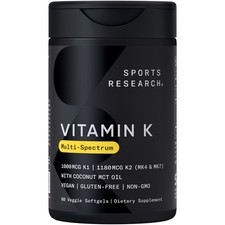 Vitamin K Multi-Spectrum Supplement - K1 K2 Supports Bone  Vascular Health
