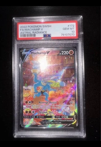 Pokemon PSA 10 2022 Astral Radiance Machamp V 172/189 Full Art Holo