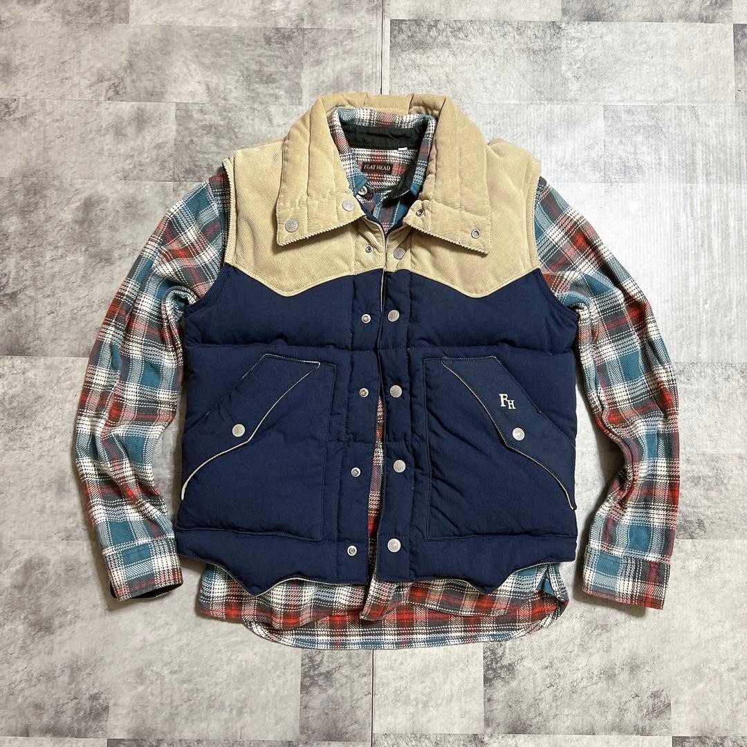 Flat Head Reversible Down Vest 34 - image 17