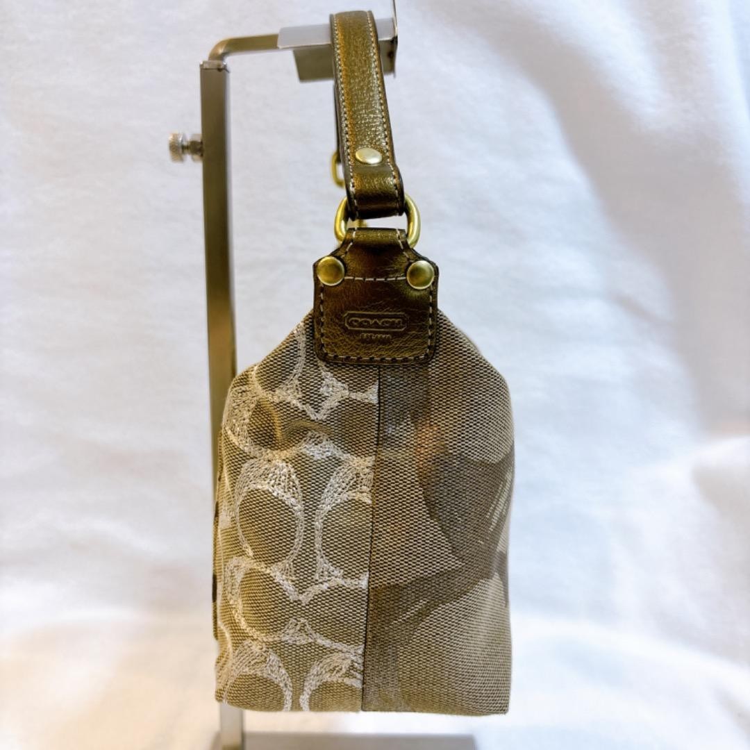 Coach Patchwork Accessory Pouch Canvas Leather Ra… - image 8