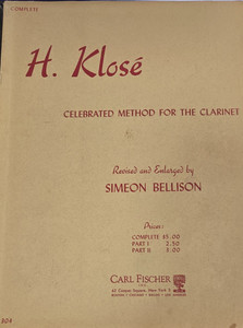 Klose Method for Clarinet | eBay