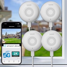 2K Window Security Camera - 4 Pack, Color Night Vision, 5G  2.4GHz WiFi, AI ...