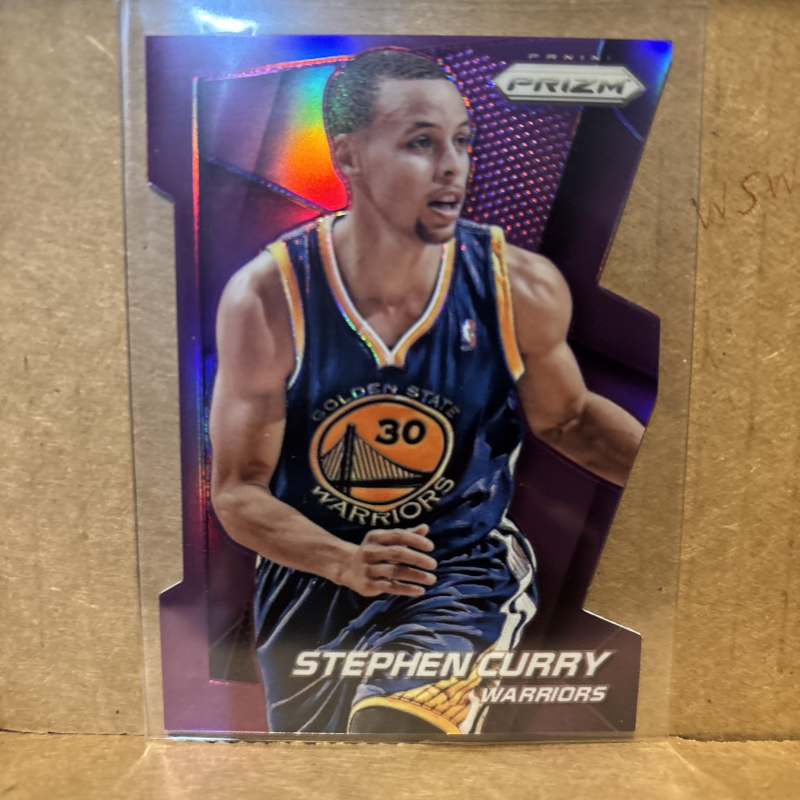2014 PANINI PRIZM 92 STEPHEN CURRY PURPLE DIE-CUT PRIZM 122/139