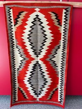 Vintage Navajo Native American Transitional Rug C.1910   86" X 51"