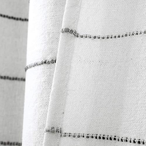 Lush Decor, Gray Ombre Stripe Yarn Dyed Cotton Window Curtain Panel Pair, 95" x - Afbeelding 3 van 7
