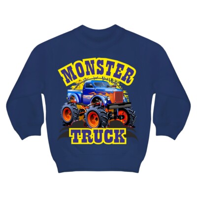 Kinder Pullover Monster Truck 98-164 Junge Kids Monstertruck Auto Jungs Geschenk