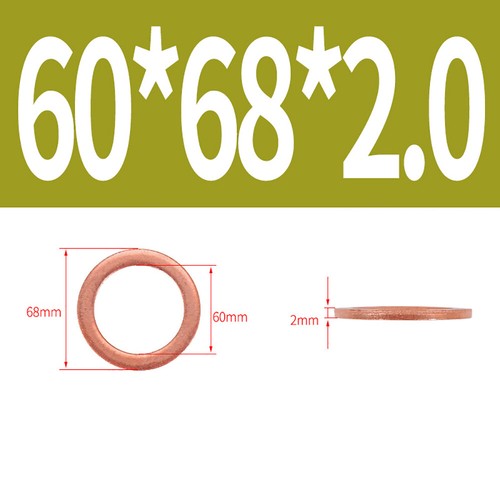 Copper Sealing Washers Metric M3 M4 M5 M6 M8 M10 M12 M14-M60 Flat Seal Washer - Picture 99 of 99
