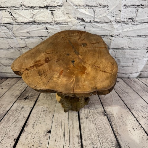 30cm x 28cm Teak Root Wood Mushroom Coffee Table Side Table Home Furniture No 1 - Picture 7 of 8