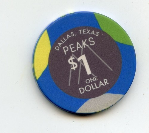 1.00 Chip from the Peaks Poker Room Dallas Texas