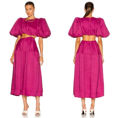 knee length dresses for ladies AJE 'Wave cut out' Maxi – HONEY HIRE BOUTIQUE