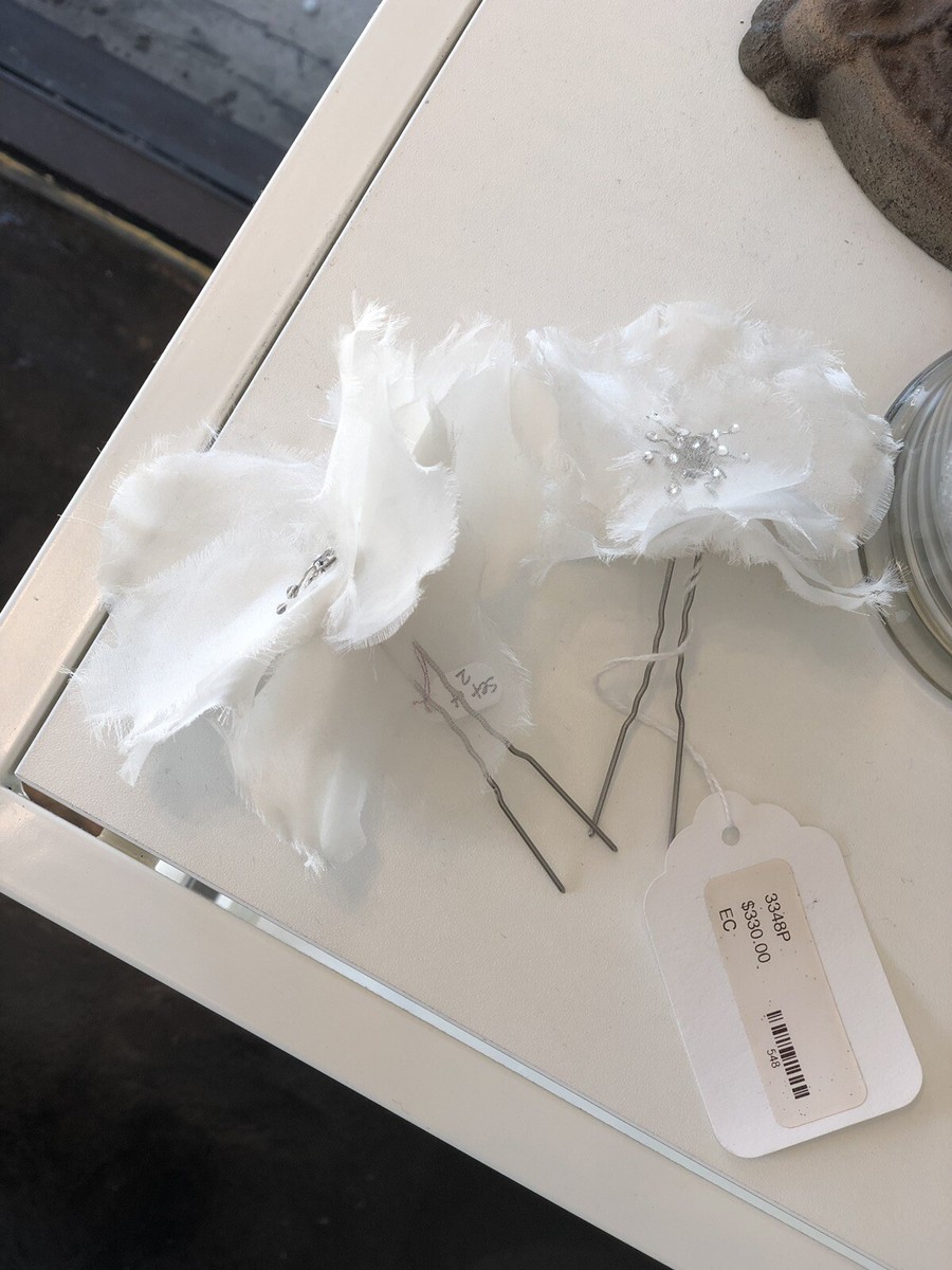 Crystal & Silk Flower Pins For Hair | eBay