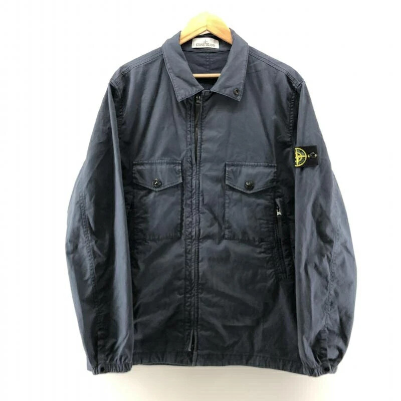 STONE ISLAND ZIPUP BLOUSON Jacket Size L Navy 751510610 STONE ISLAND ZIPUP BLOUSON Jacket Size L Navy 751510610