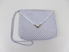 Vintage White Chain Mail Mesh Purse Shoulder Bag Chain Strap Magnetic Closure
