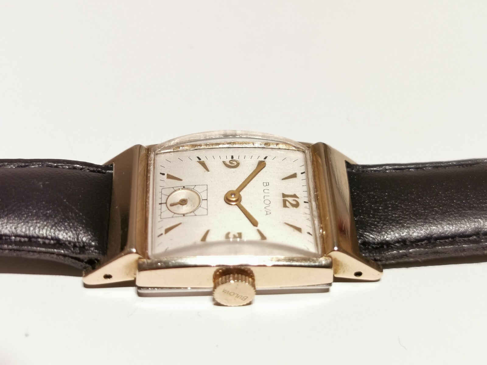 VINTAGE RARE NICE RECTANGULAR USA GOLD PLATED MEN… - image 5