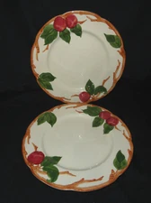 2 Franciscan Apple Luncheon Plates ~ 1947-1949 ~ 9.5” Hand Painted