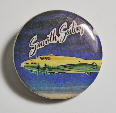 Vintage 1980 Nourishing Adventures Easy Aces Bob Holmes Smooth Sailing Pinback