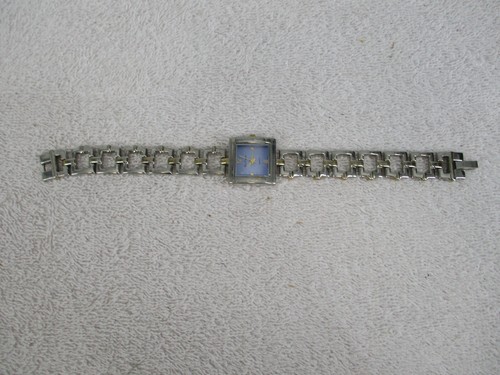 Da Vinci Wristwatch Quartz Blue Dial Square Stainless Steel Case Back Japan Movt - Picture 3 of 13