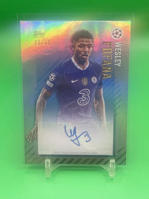 Wesley Fofana Auto #/49 Topps Gold x 2022/23
