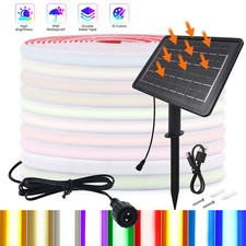 24V Solar Neon COB LED Streifen Leiste Lichtband Lichterkette Garten Wasserdicht