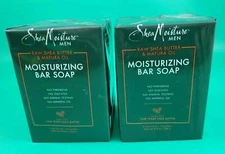 4 Bars Shea Moisture Men Shea Butter & Mafura Oil Moisturizing Soap 2 X 2 Pks