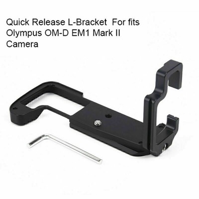 1x Schnellverschluss L-bracket Camera-Grip für Olympus Omd E-M1 II EM1 Schwarz