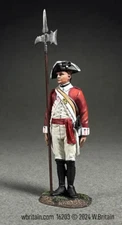 W Britain - British 43rd Regiment of Foot, Sergeant with Halberd, 1780 #16203