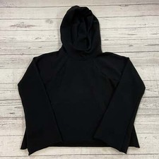 Athleta Black Pullover Hoodie Sweatshirt Loose Sleeve Cuffs Women Size XS