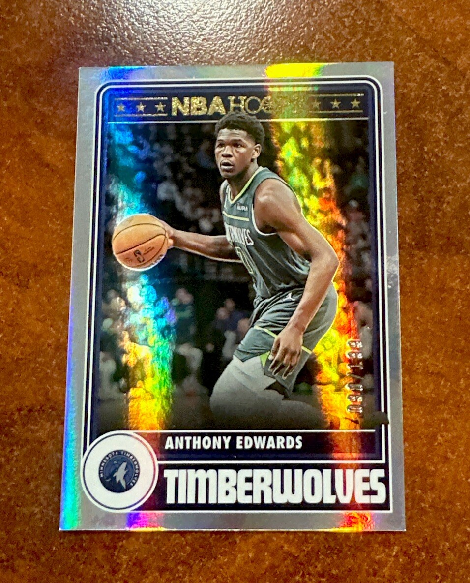 未使用 NBA EDWARDS アント USA オリンピック XL バスケ 2023-24 Panini NBA Hoops Anthony Edwards Premium Foil Silver