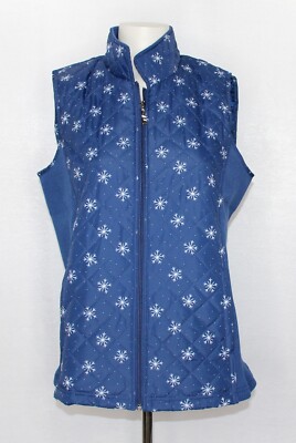 BLAIR Printed Diamond Quilted Vest, Women's Size M, NEW!!  (msrp $52.99)