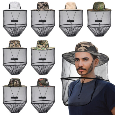 Beekeeper Style Head Net - Hidden Mesh Mosquito Protection for Anglers/Hikers US