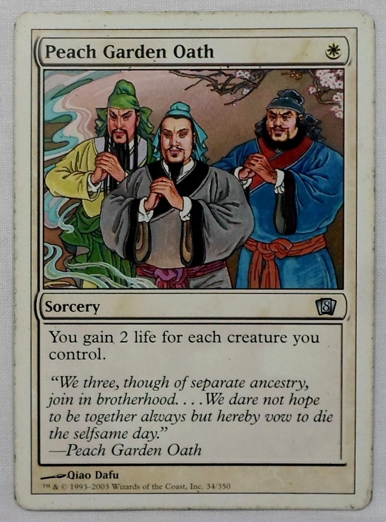MAGIC THE GATHERING MTG 2003 8th EDITION WHITE PEACH GARDEN OATH