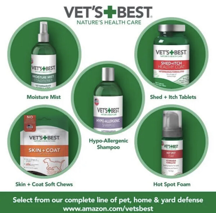 Vet's Best Hypoallergenic Shampoo With Aloe Vera 16oz for sale online