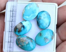 65.10 CT 100% NATURAL KINGMAN TURQUOISE OVAL CABOCHON LOOSE GEMSTONE