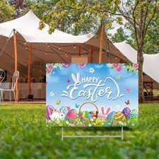 He Is Risen Easter Yard Sign Outdoor Decorations Happy Easter Yard Stakes Rel