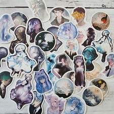 34PCS Anime Manga Stickers Kawaii Stationery Scrapbooking Diary Stickers
