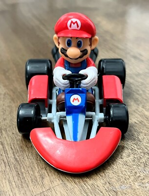 Nintendo Super Mario Kart Mario Racer 4” Collectible Figure Car