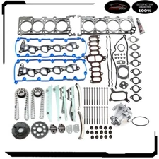 Fits 1997-1999 Ford F-150 Head Gasket Bolts Set Timing Chain Kit Water Pump 4.6L