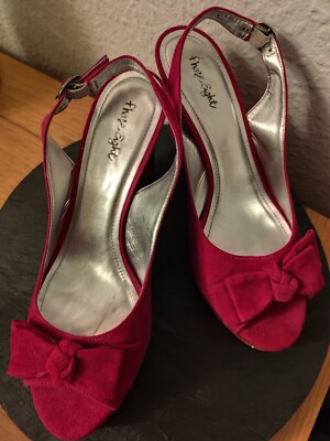 Phase Eight Purple/Plum Suede Bow Front Platform Shoes size 40