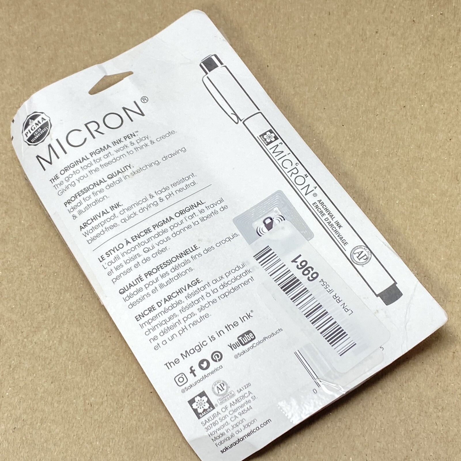 Sakura Pigma Micron Black Pens 6 Count Set 30062