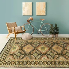 Transitional Oushak 5'6"x8'8" Gold Hand Knotted Wool Oriental Area Rug