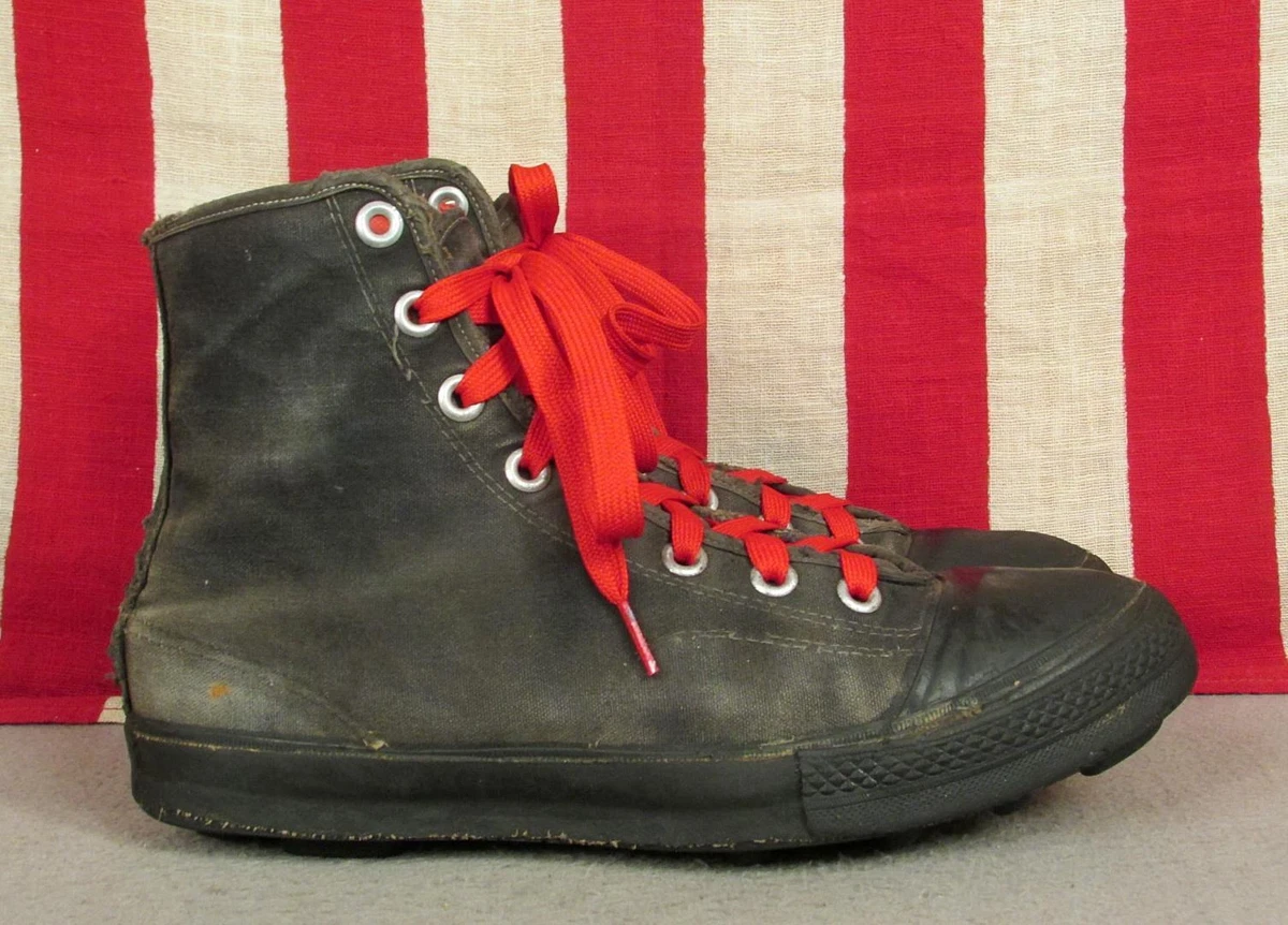 Vintage 1940s Converse Chuck Taylor Blk Canvas Sneakers Turf Sz.7 | eBay