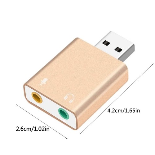 USB 2.0 External Sound Card 7.1 for PC/Laptop 8 Channel Surround Adapter - Afbeelding 8 van 9